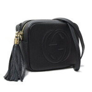 Gucci Disco Shoulder Bag Soho Leather Black